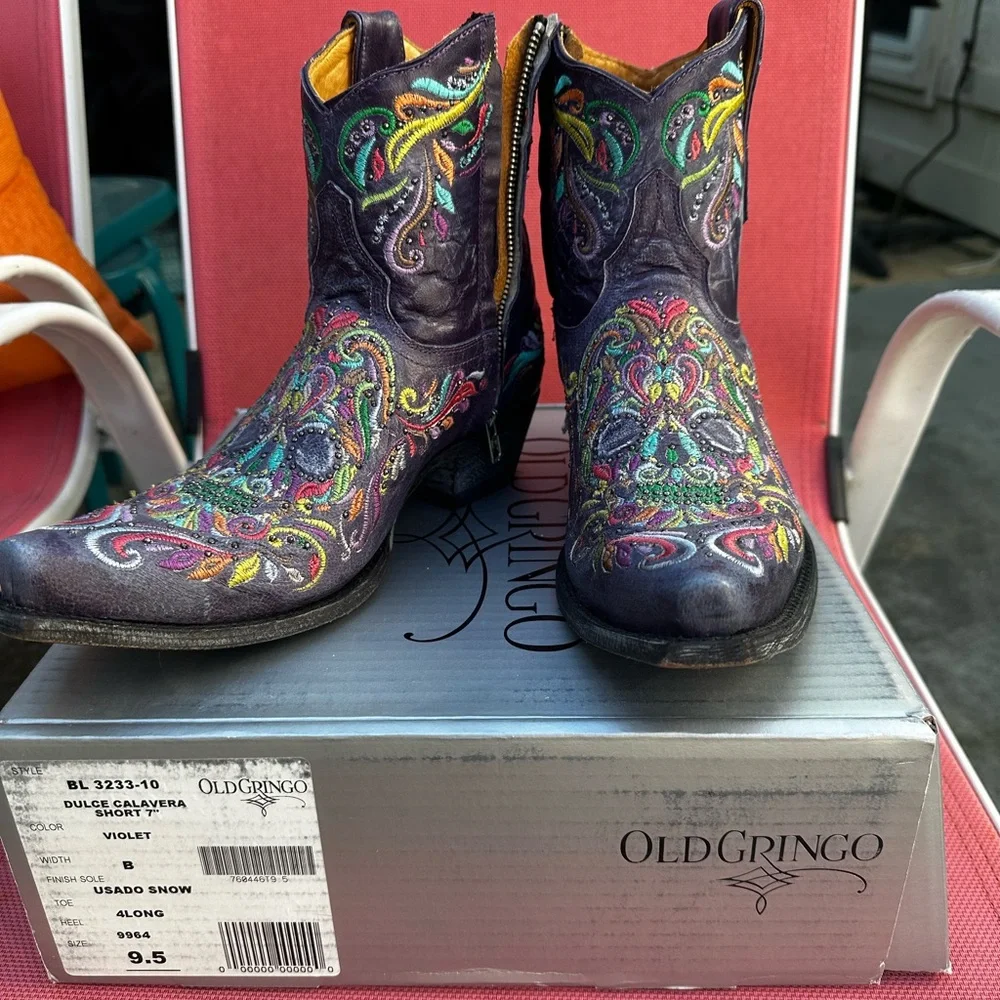Old Gringo Women's Multicolor Embroidered Ankle Boots - Picture 1 of 9